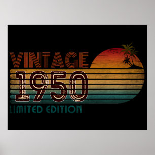 vintage 1950 gelimiteerde editie poster