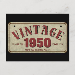 Vintage 1950 Limited Edition Alle Originele Onderd Briefkaart