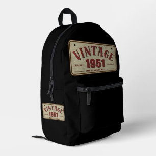 Vintage 1951 Limited Edition Alle Originele Onderd Bedrukte Rugzak