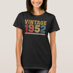 Vintage 1952 72ste verjaardag Mannen Vrouwen 72 ja T-shirt