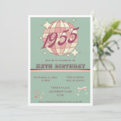 Vintage 1955 70e anniversaire rétro Invitation tur (Debout devant)
