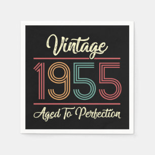 Vintage 1955 70ste verjaardag servet