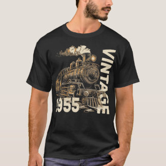 Vintage 1955 Steampunk Stoomtrein Locomotief 69e T-shirt
