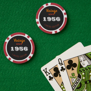 Vintage 1956 – 70e verjaardag Limited Edition cade Poker Chips