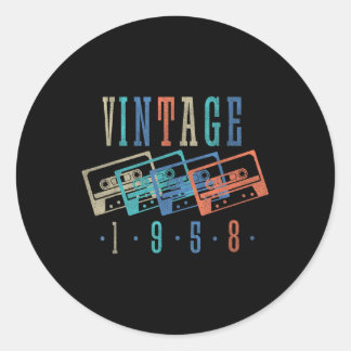 Vintage 1958 Cette Tape 1958 Verjaardagscadeaus 66 Ronde Sticker
