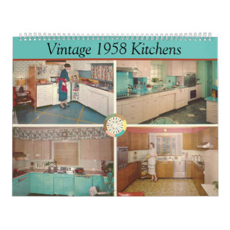Vintage 1958 Keukens - Klassiek decor 1950 Kalender