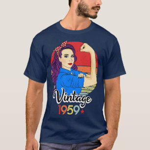 Vintage 1959 62e Verjaardag 62 Jaar Oud Dag Gebore T-shirt