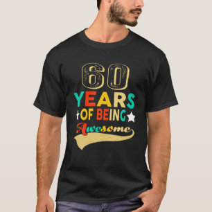 Vintage 1960 60e verjaardag 60 jaar onder de aweso t-shirt