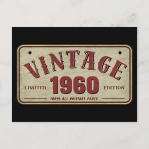 Vintage 1960 Limited Edition Alle Originele Onderd Briefkaart
