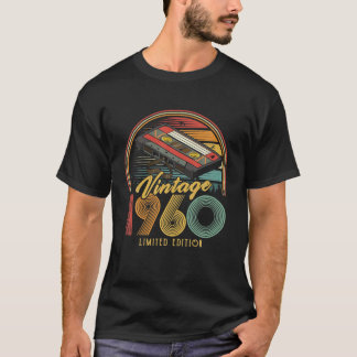 Vintage 1960 Retro Cassette 1960 66th Birthday 66 T-shirt