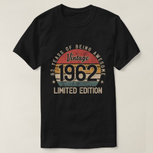 Vintage 1962, 62 jaar geweldig, 62ste verjaardag t-shirt