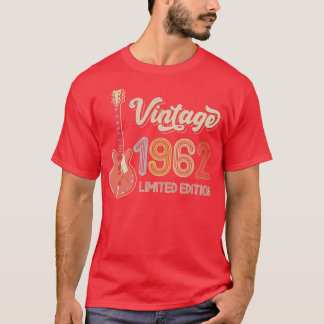 Vintage 1962 Guitar lovers 60th Birthday Electric  T-shirt