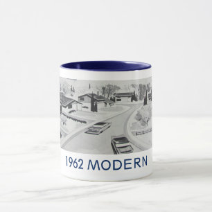 Vintage 1962 Modernistische residentiële Mok