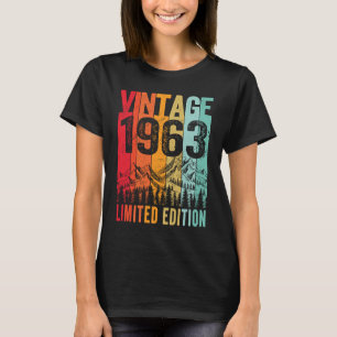 Vintage 1963 60 jaar oude Mannen van de 60e dag T-shirt