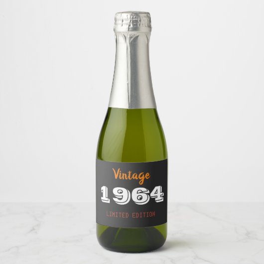 Vintage 1964 Édition Limitée Étiquette de vin mous (Devant)