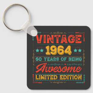 Vintage 1964 Made in 1964 60ste Verjaardag 60 jaar Sleutelhanger