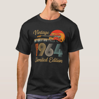 Vintage 1964 T S For Men Women Guitar Lover 58 Yea T-shirt