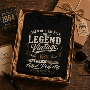 Vintage 1964 Verouderd Perfect 62e Verjaardag T-shirt