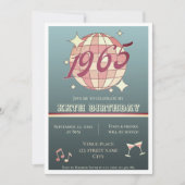 Vintage 1965 60e anniversaire rétro Invitation (Devant)