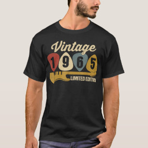 Vintage 1965 Verjaardag Retro Gitaar 57e Verjaarda T-shirt
