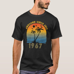 Vintage 1967 55e verjaardag Geweldige sinds juli S T-shirt