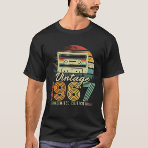 Vintage 1967 Retro Cassette 1967 59e Verjaardag 59 T-shirt