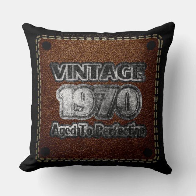 Vintage 1970 - tot een volmaakte leeftijd kussen (Voorkant)