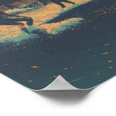 Vintage 1970s Cruise Ship Sunset Poster – Retro Tr (Hoek)