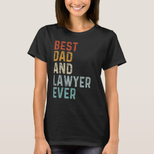 Vintage 1970's retro beste vader en jurist t-shirt