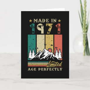 Vintage 1971 Birthday Kaart