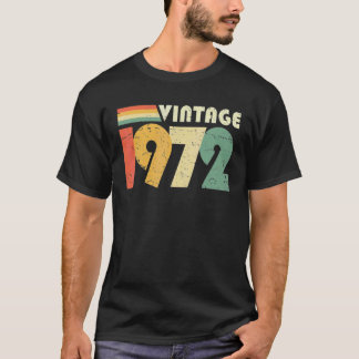 Vintage 1972 50ste verjaardag noodlijdend voor man t-shirt