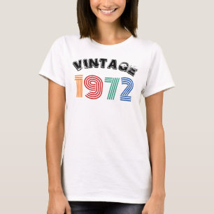 Vintage 1972 52e verjaardag t-shirt