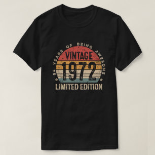 Vintage 1972 Limited Edition 54 Jaar Oud 54e Verja T-shirt