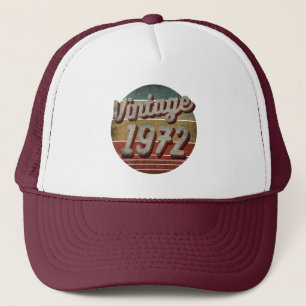 VINTAGE 1972 MANNEN VROUWEN BIRTHDAY GIFT TRUCKER  TRUCKER PET