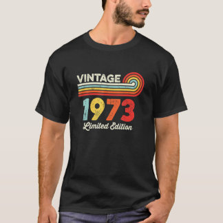 Vintage 1973 Mannen van de geboorte Vrouwen gebore T-shirt