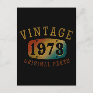 VINTAGE 1973 ORIGINELE ONDERDELEN BRIEFKAART
