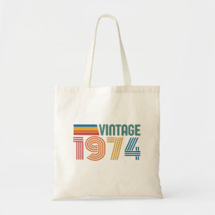Vintage 1974 50ste verjaardag tote bag