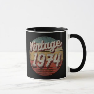 VINTAGE 1974 HEREN DAMES VERJAARDAGSCADEAU MOK