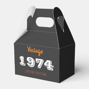 Vintage 1974 limited edition 52e verjaardag cadeau bedankdoosjes