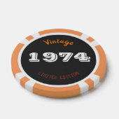Vintage 1974 limited edition 52e verjaardag cadeau poker chips (Enkel)