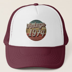VINTAGE 1974 MANNEN VROUWEN BIRTHDAY GIFT TRUCKER TRUCKER PET
