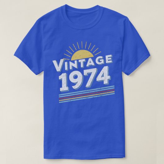 vintage 1974 retro t-shirt (Design voorkant)