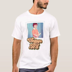 Vintage 1975 50ste verjaardag foto t-shirt