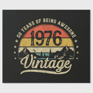 Vintage 1976 50 Jaar Oud 50ste Verjaardag Cadeaupapier