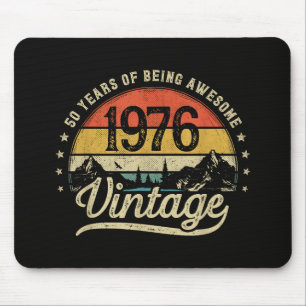 Vintage 1976 50 Jaar Oud 50ste Verjaardag Muismat