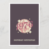 Vintage 1976 50th birthday party Invitation (Dos)