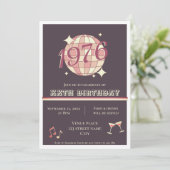 Vintage 1976 50th birthday party Invitation (Debout devant)