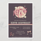 Vintage 1976 50th birthday party Invitation (Devant)