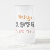 Vintage 1976 Bevroren Bierglas – 50e Verjaardagsca