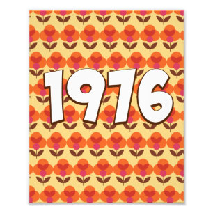 Vintage 1976 foto afdruk